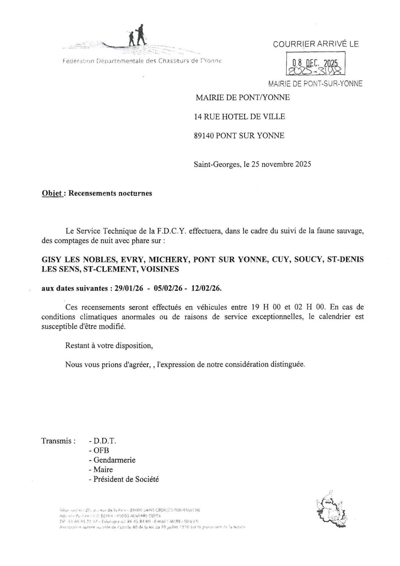 RECENSEMENTS NOCTURNES